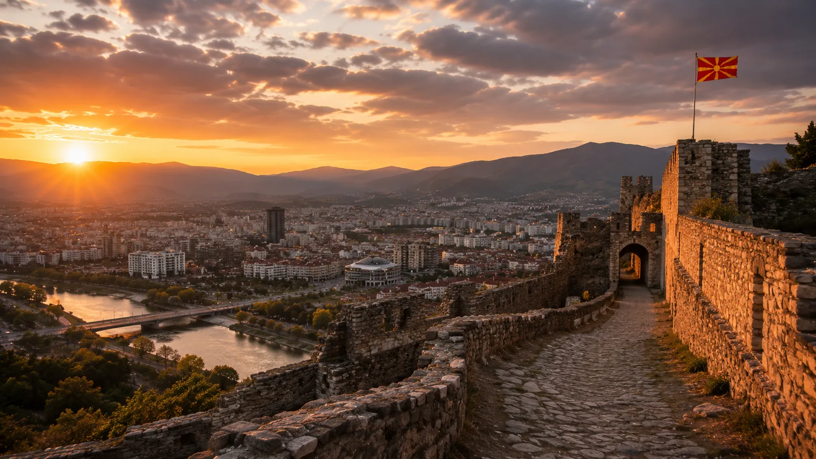 Kale Fortress in Skopje for a quiet break between appointments