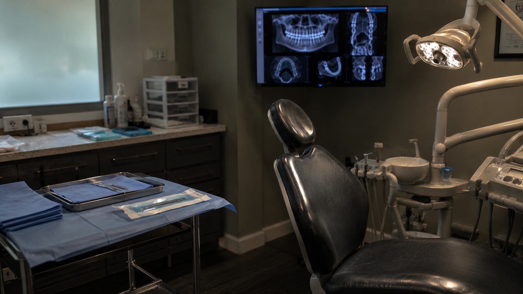 Calm dental surgery treatment environment