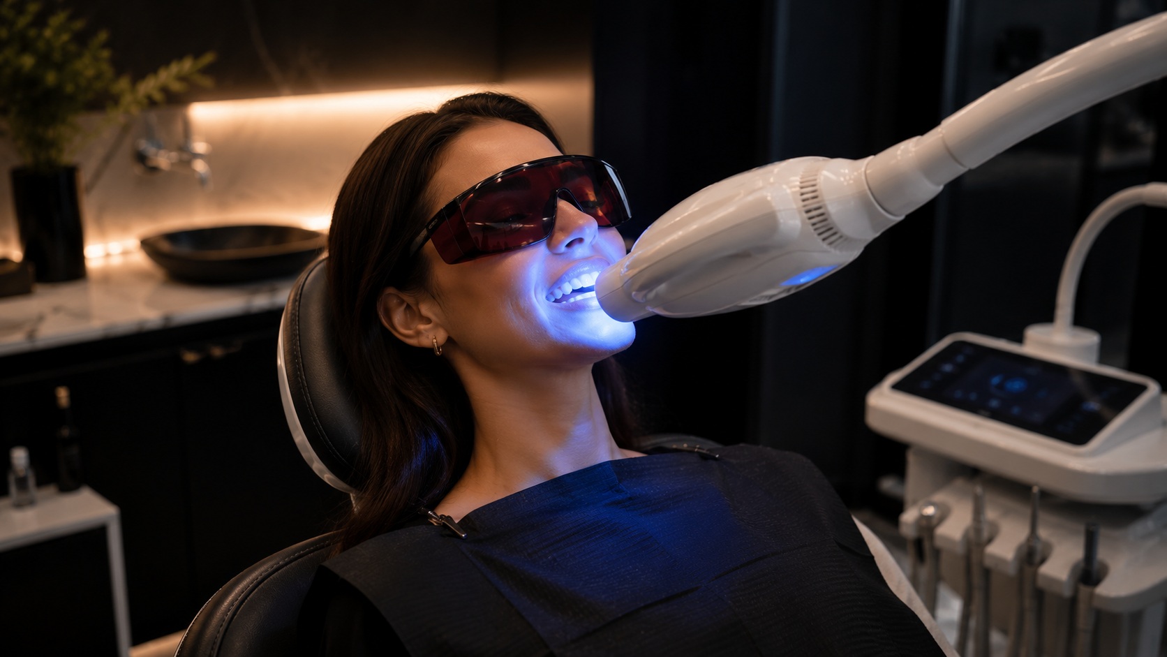 Cleaning and whitening treatment preview